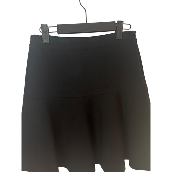 ZARA Size 4 Woman Black Flared Skirt Polyester Blend High Rise - Picture 13 of 14